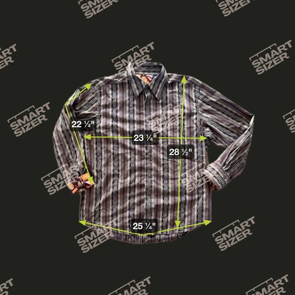 Robert Graham Mens XL Wavy Striped Geometric Flip Cuff Cocktail Brown Multicolor - Picture 2 of 8